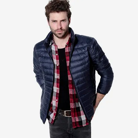 Mens Duck Down Jacket Men Solid Breathable Jackets Men Outdoors Coats Parka chaqueta hombre Plus Size 3XL
