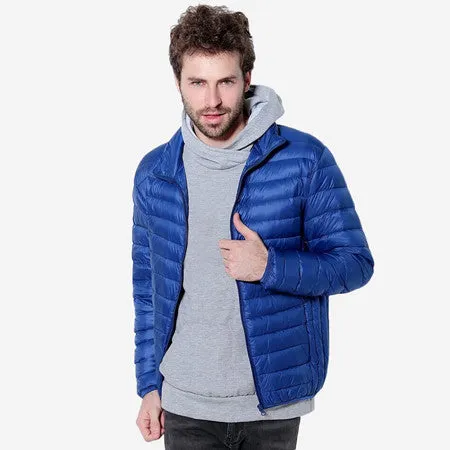 Mens Duck Down Jacket Men Solid Breathable Jackets Men Outdoors Coats Parka chaqueta hombre Plus Size 3XL
