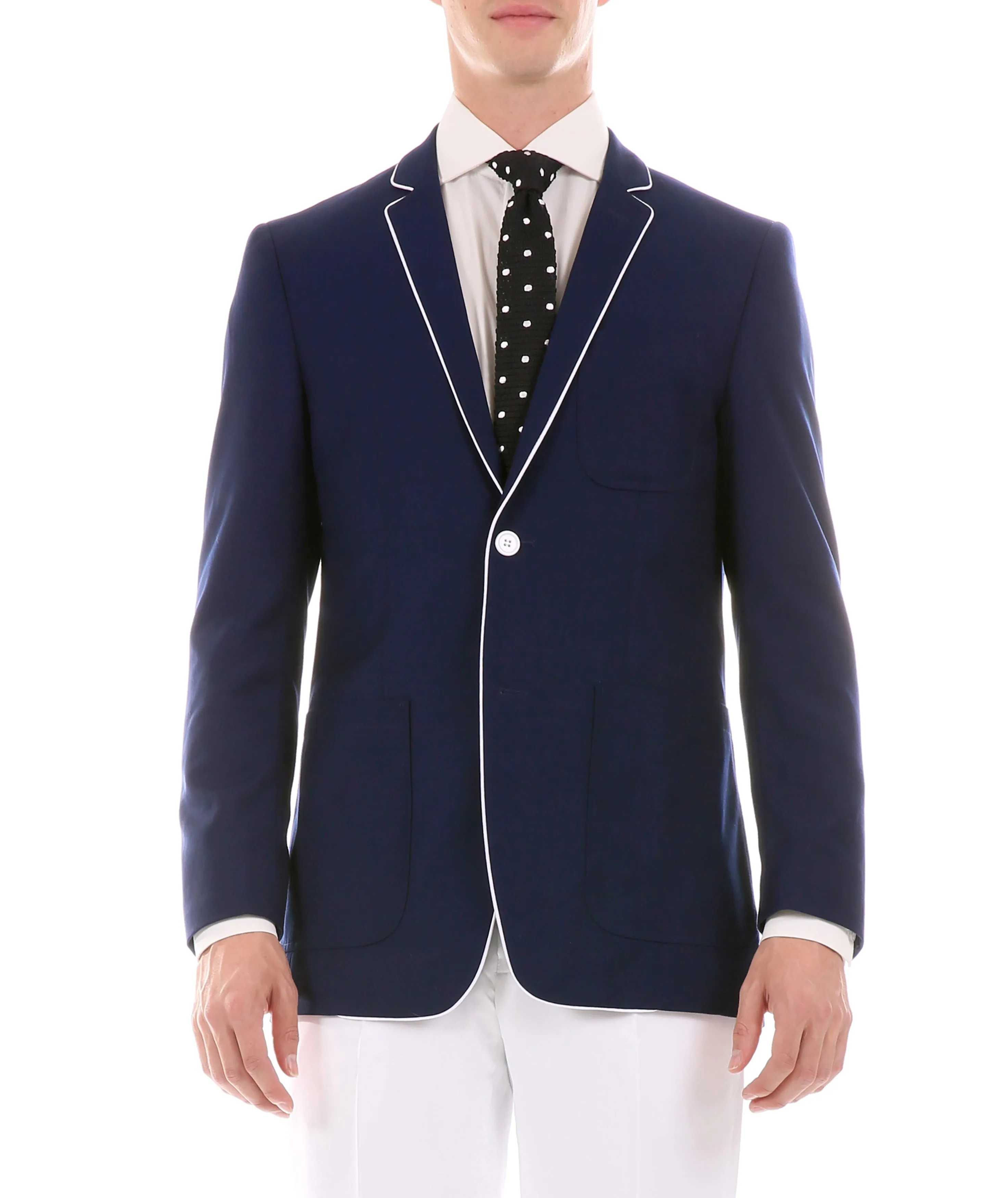 Mens Porter Navy Slim Fit Blazer