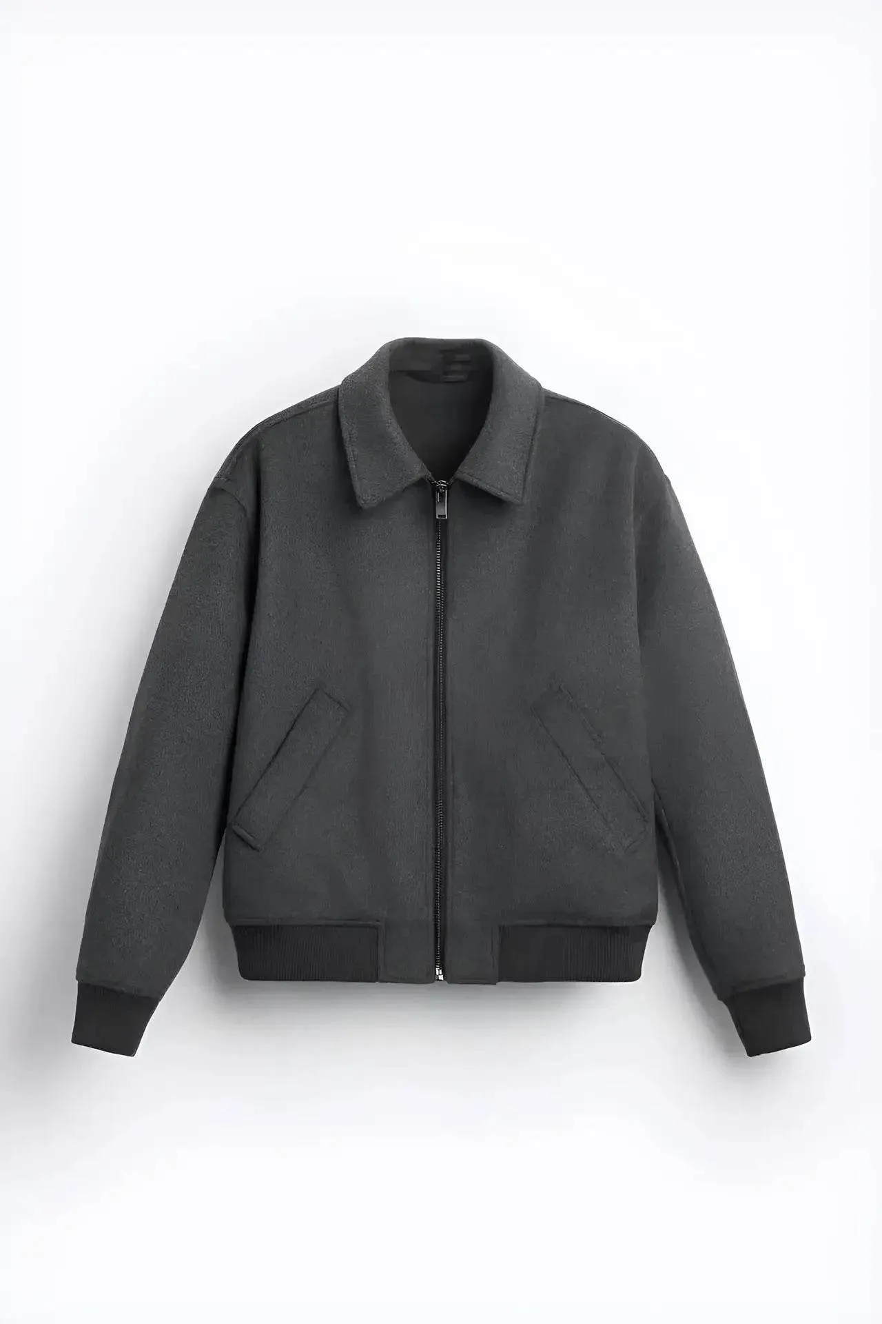 Men's Spring and Autumn Casual Woolen Coat, 2024 New Style, Fashionable Solid Color Lapel British Jacket Cardigan Coat M-XXL