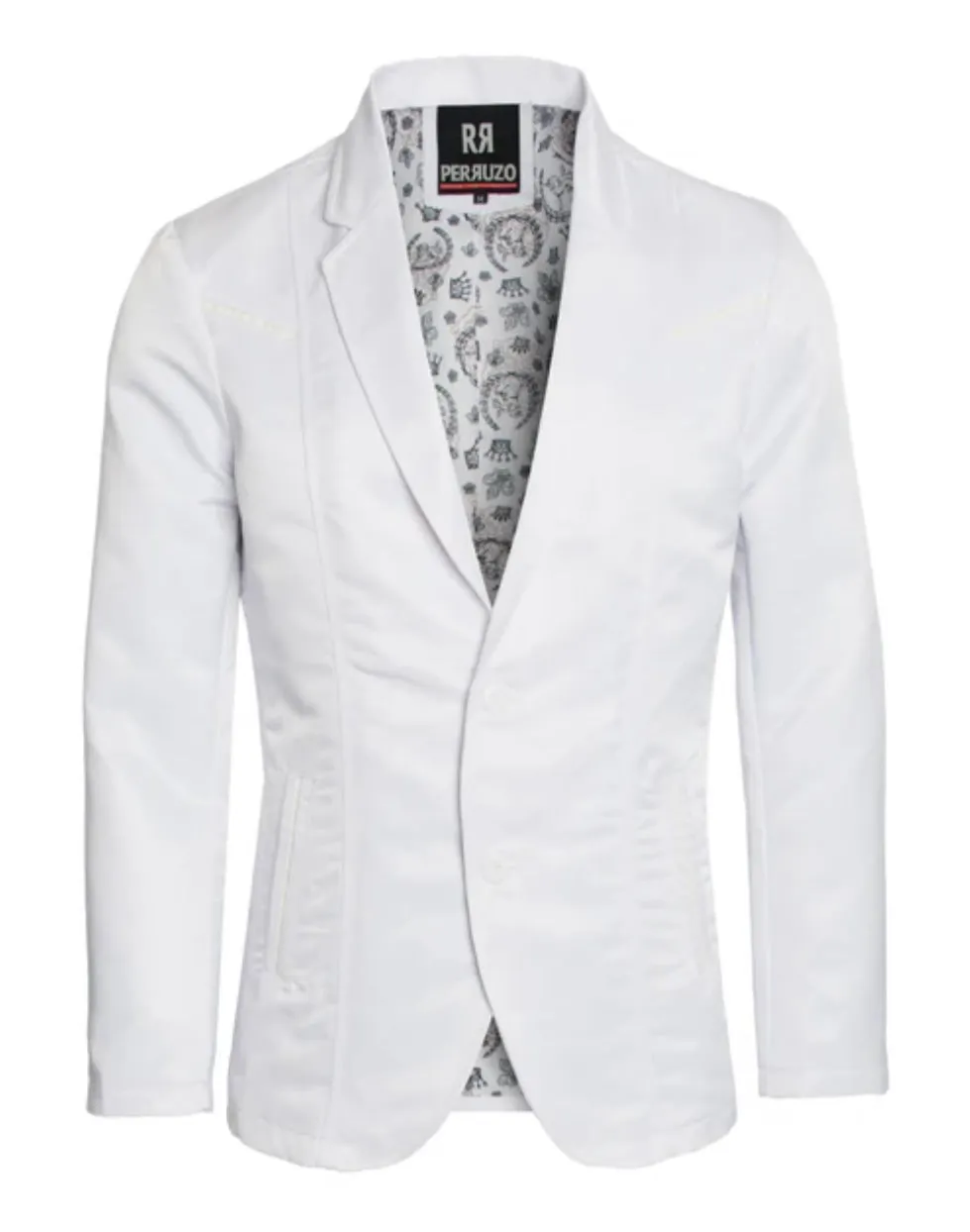 Men's Western White Blazer