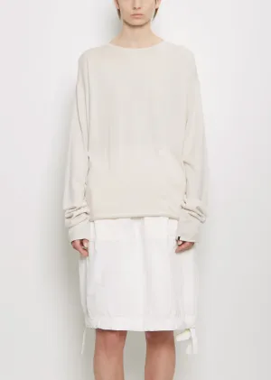 n°347 Aries Cotton Cashmere Sweater — Chalk