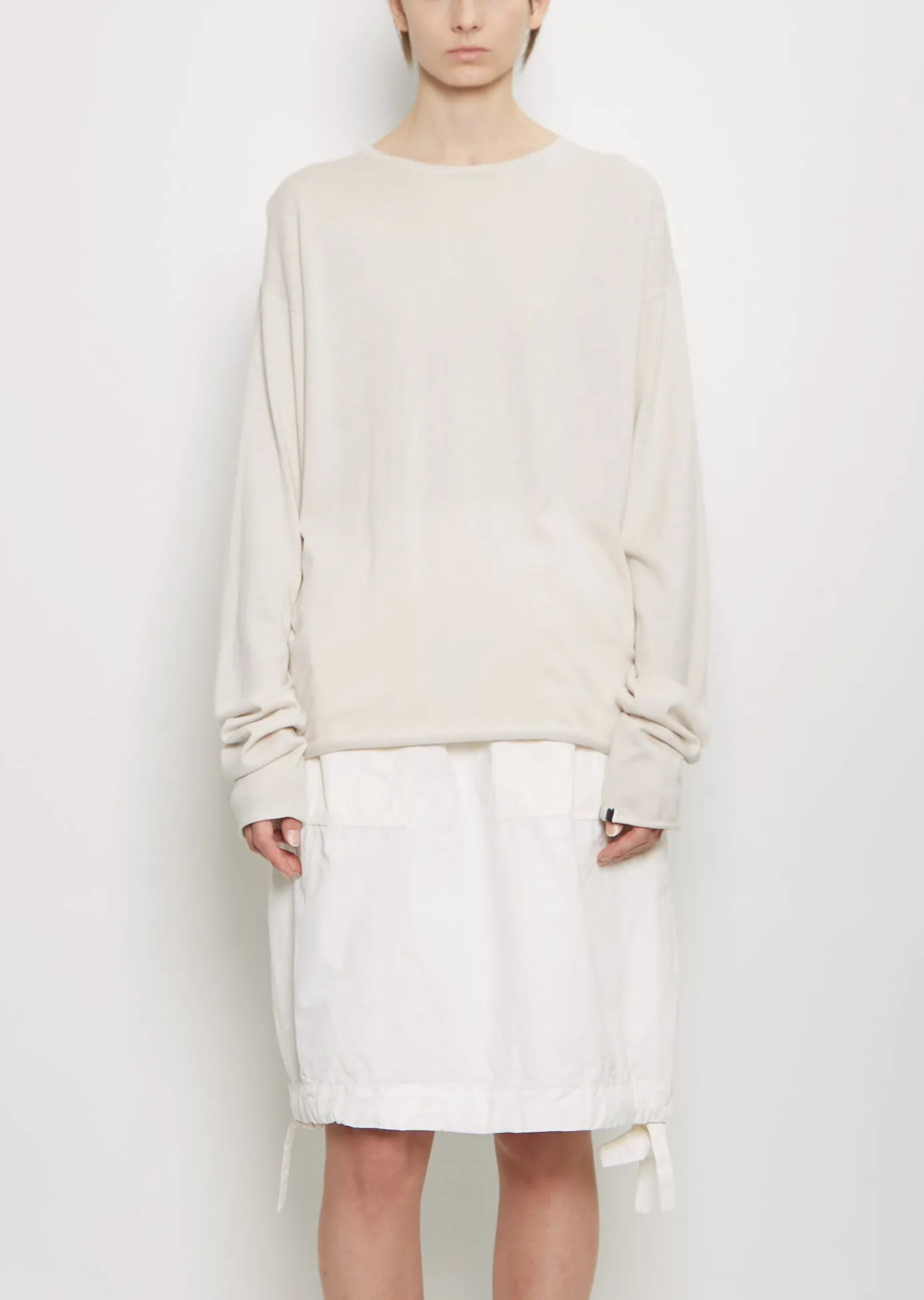 n°347 Aries Cotton Cashmere Sweater — Chalk