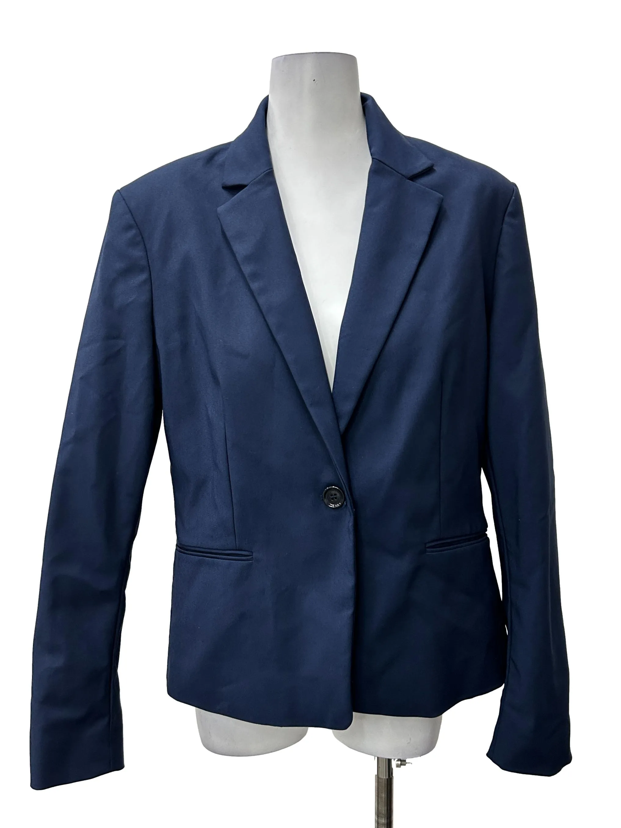 Navy Notch Lapel Blazer