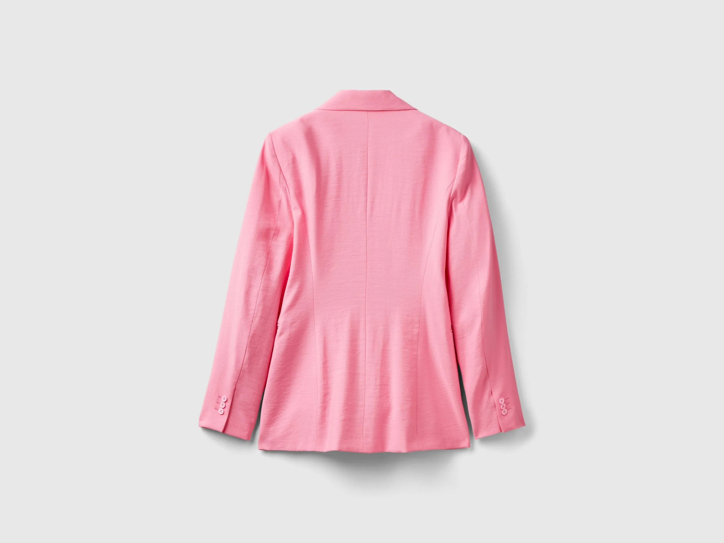 Notched Lapel Collar Solid Blazer