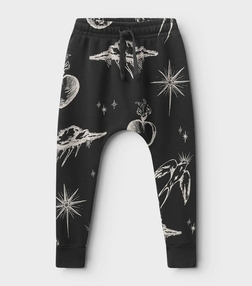 Nununu - All Inked Baggy Pants - Black