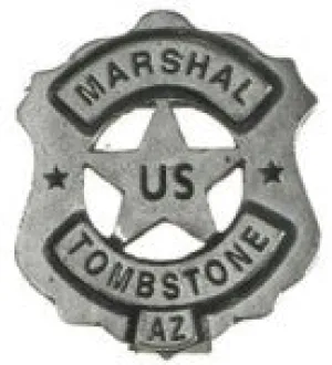Old West Historic Replica Badge: US Marshal Tombstone AZ Shield