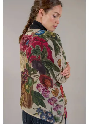 One Hundred Stars Primula Short Kimono Stone Beige