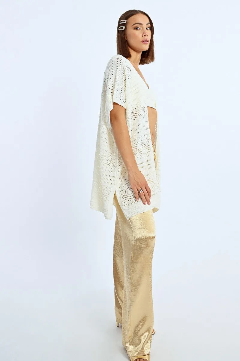 OPEN CROCHET KIMONO