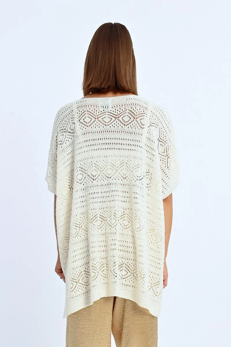 OPEN CROCHET KIMONO