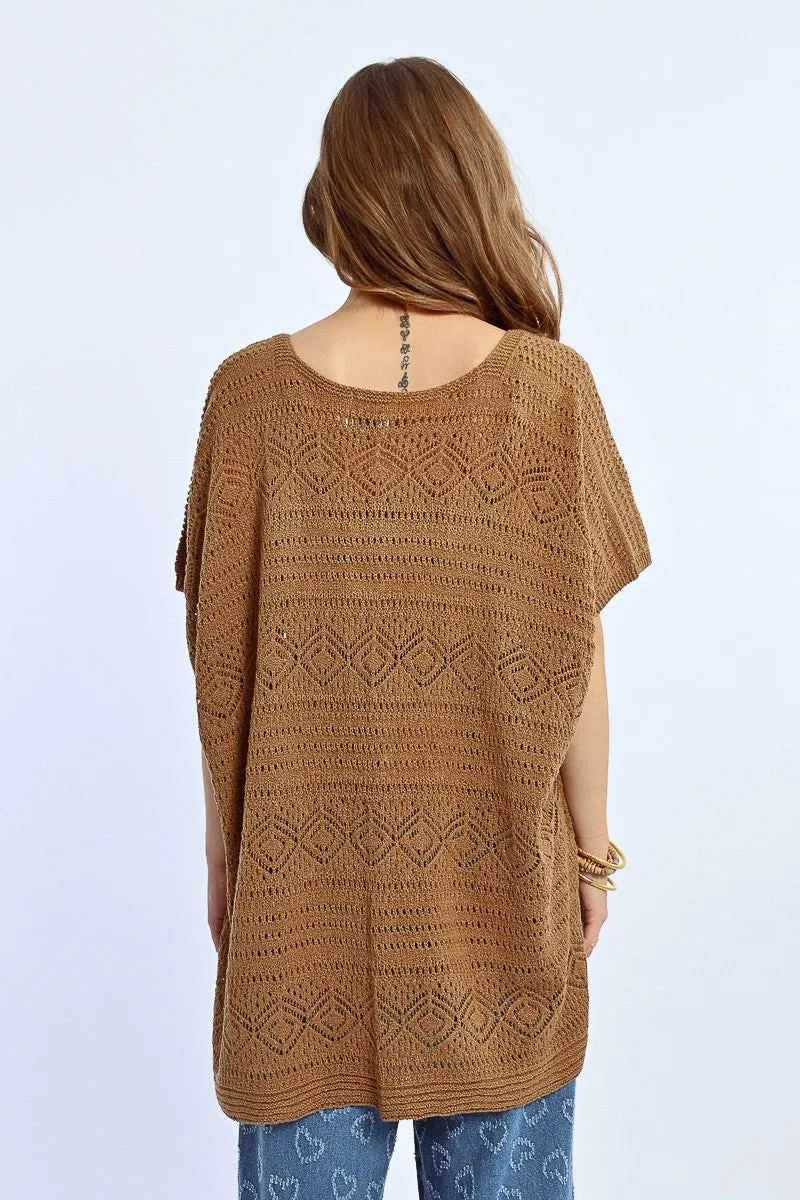 OPEN CROCHET KIMONO