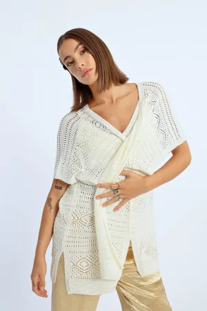 OPEN CROCHET KIMONO