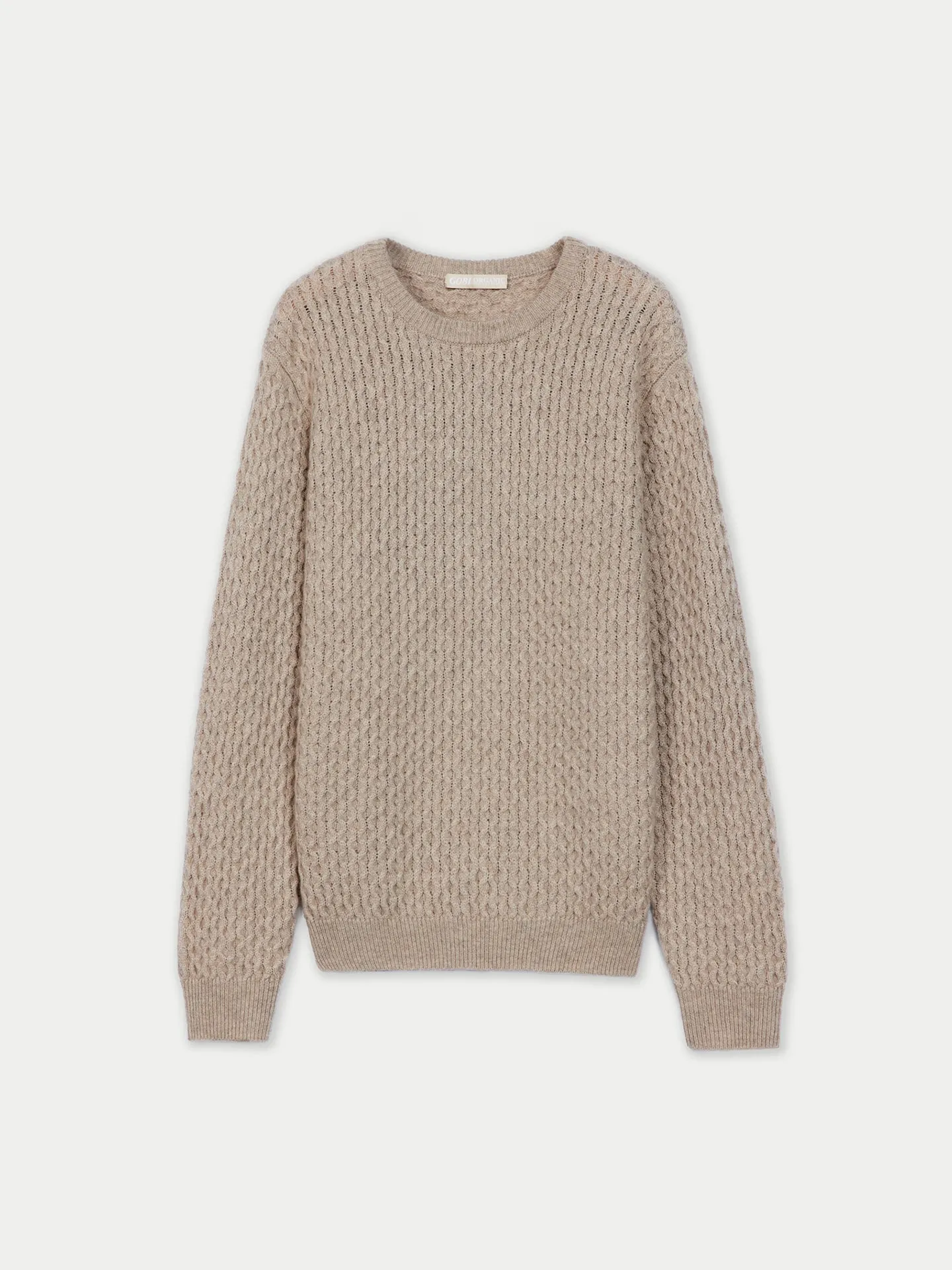 Organic Colour Cable Knit Cashmere Sweater