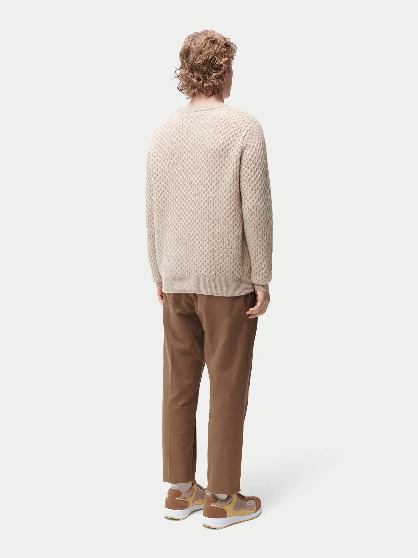Organic Colour Cable Knit Cashmere Sweater