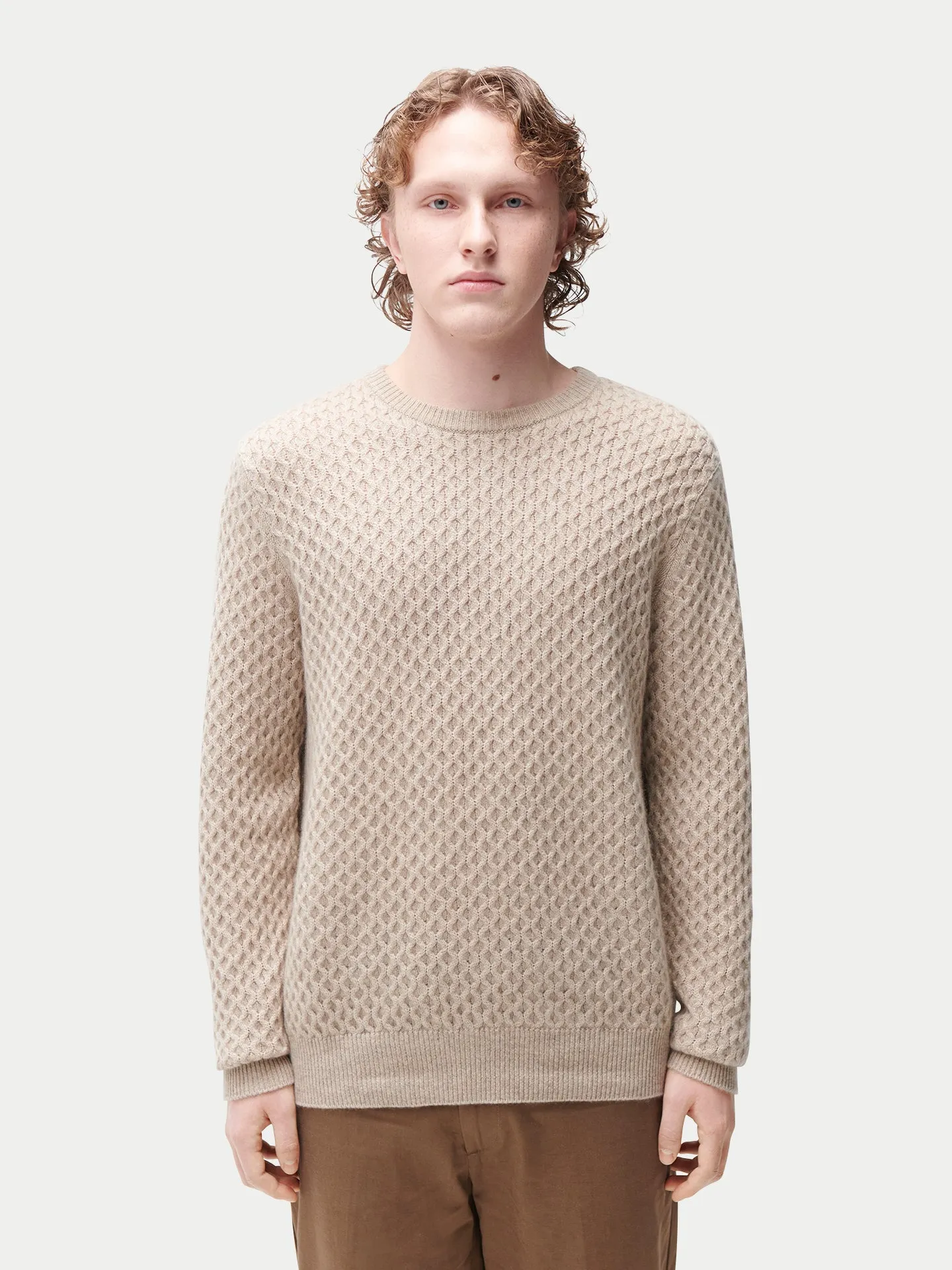 Organic Colour Cable Knit Cashmere Sweater