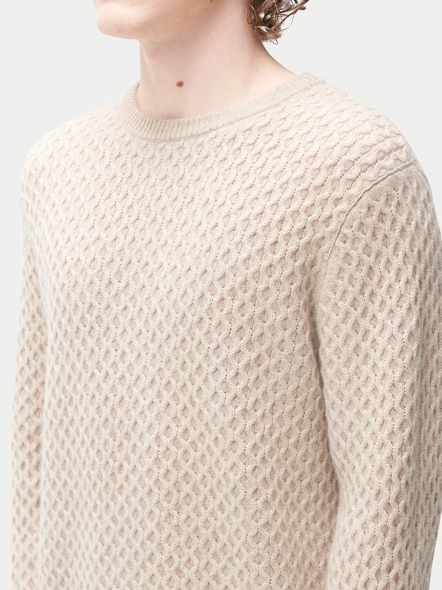 Organic Colour Cable Knit Cashmere Sweater
