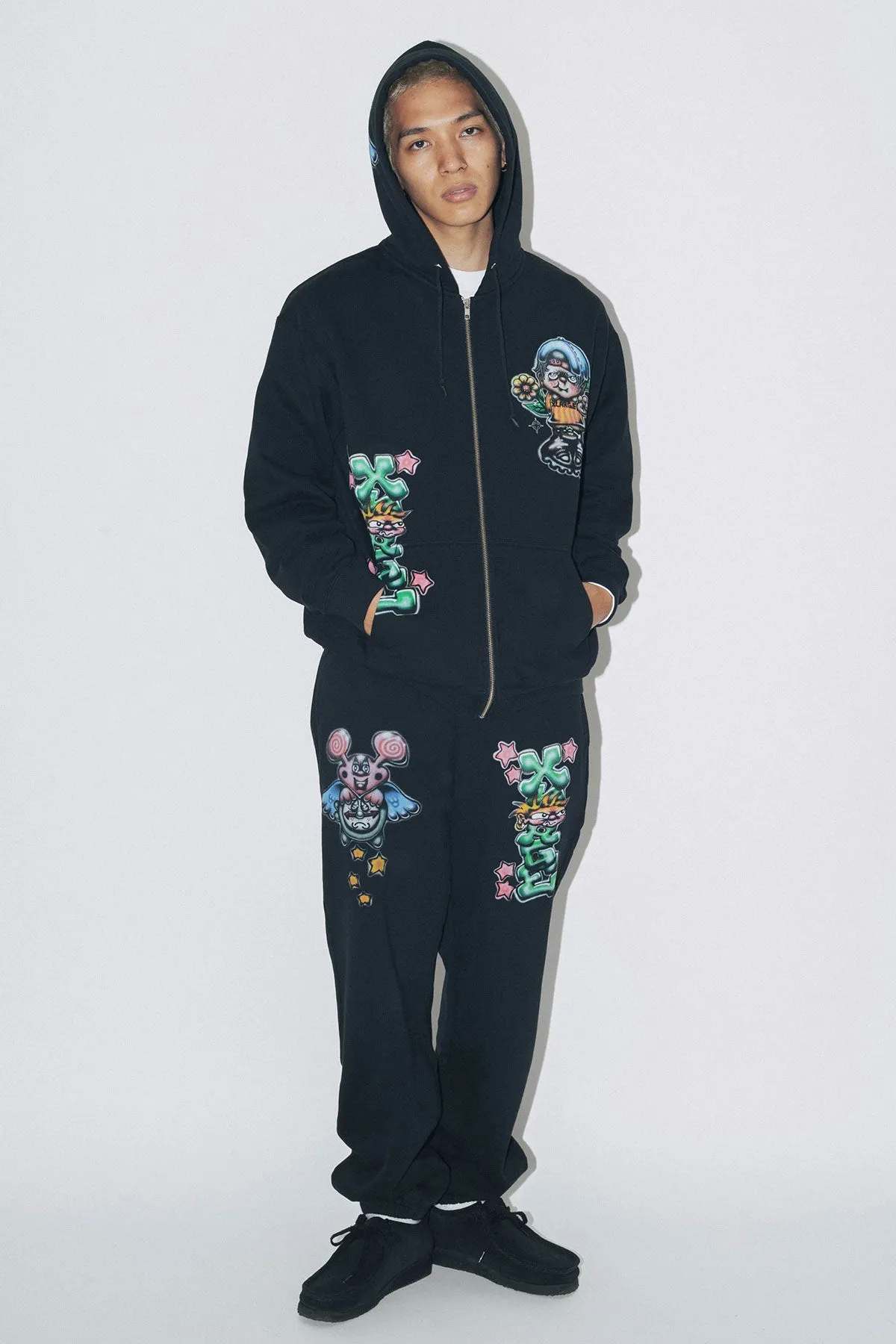 PAINTING SWEAT PANTS - BLACK