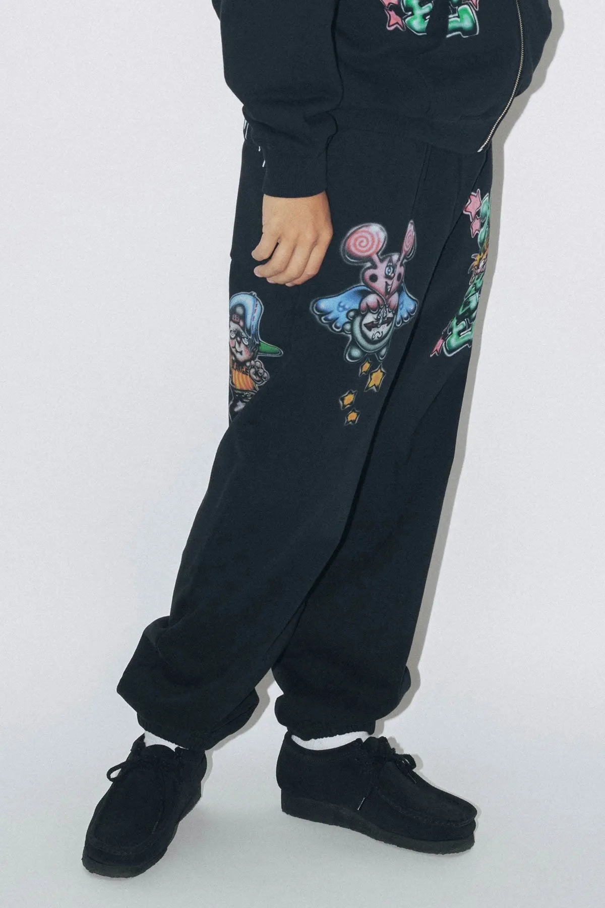 PAINTING SWEAT PANTS - BLACK