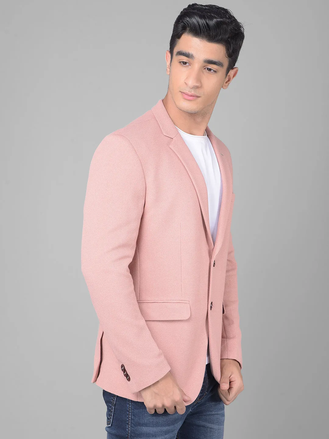 Peach Single Breasted Blazer