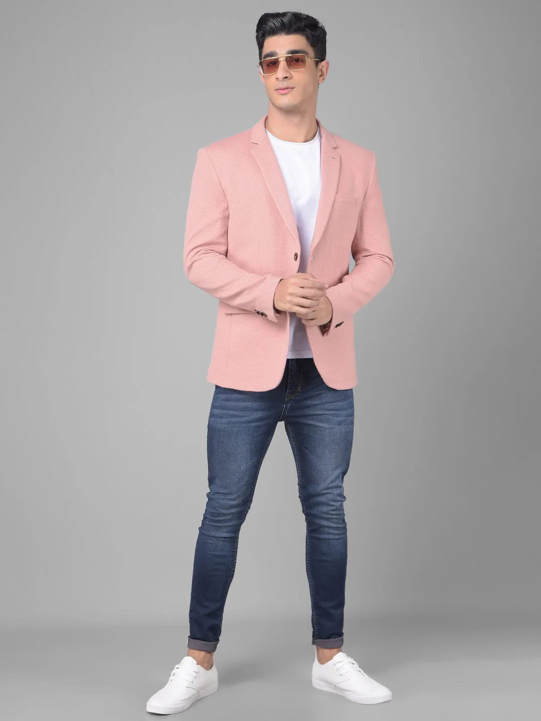 Peach Single Breasted Blazer
