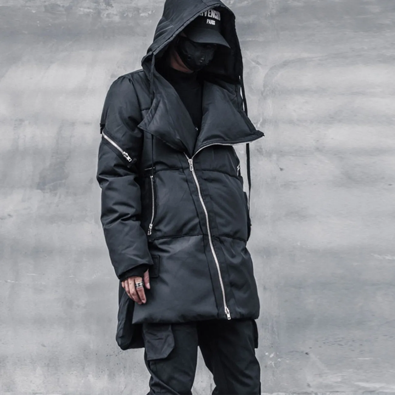 Personalized Diagonal Zipper Winter Coat
