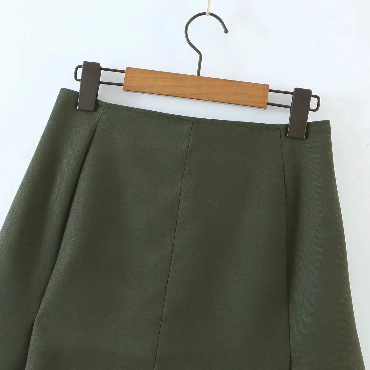 Pile Collar Lapel Blazer Skirt Two-piece Set
