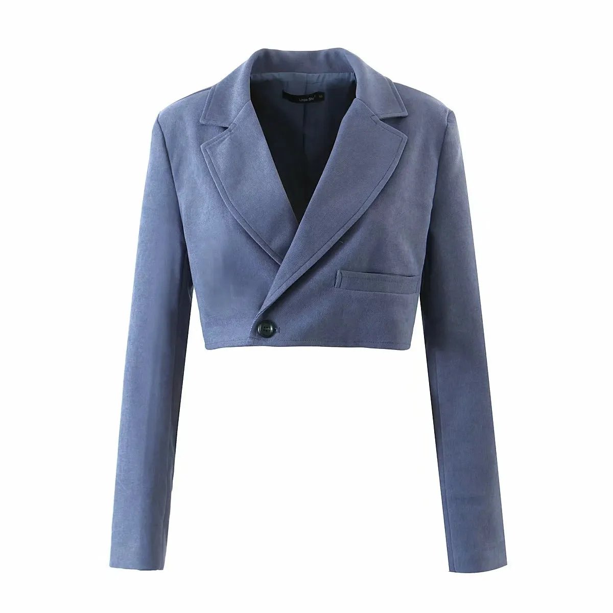 Pile Collar Lapel Blazer Skirt Two-piece Set