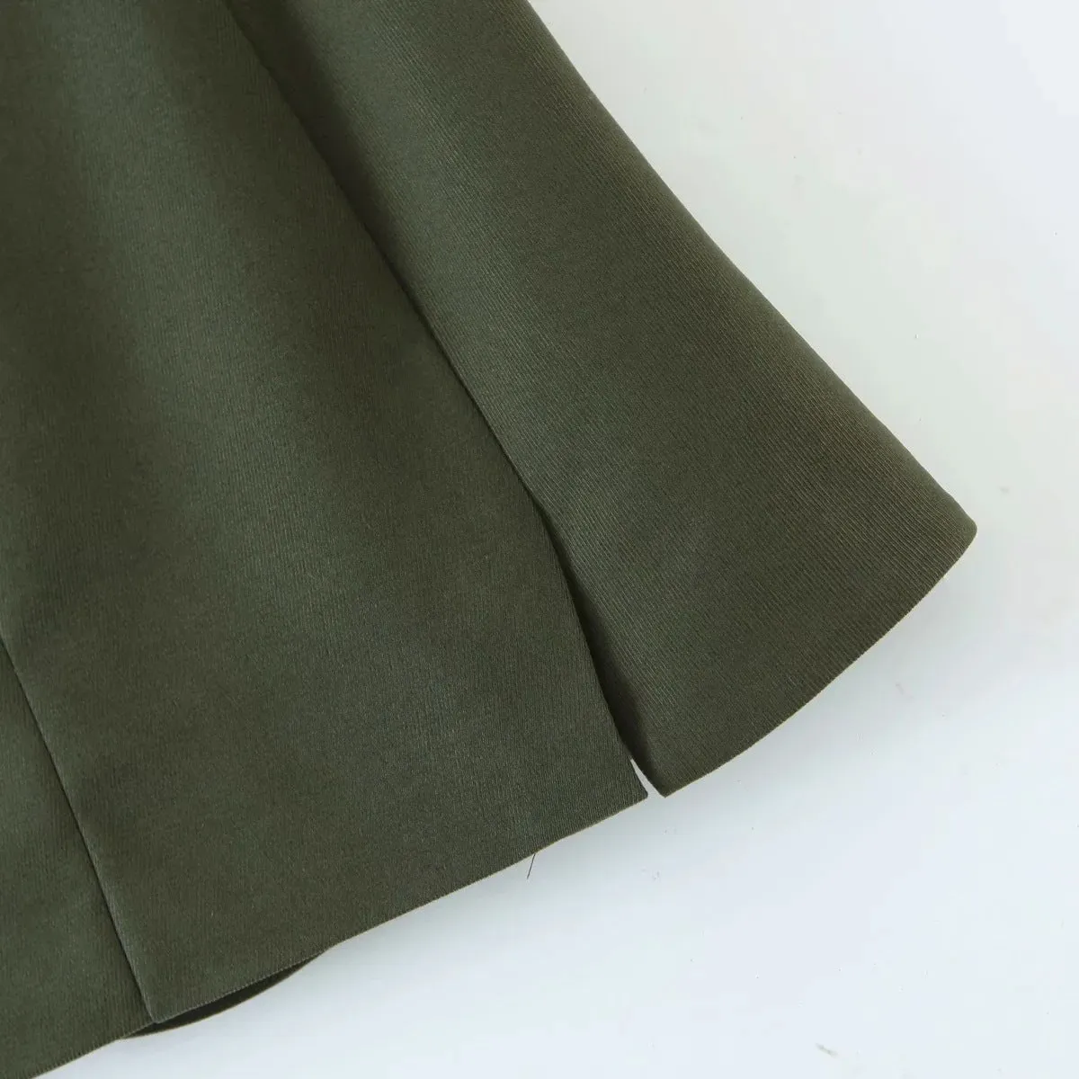 Pile Collar Lapel Blazer Skirt Two-piece Set
