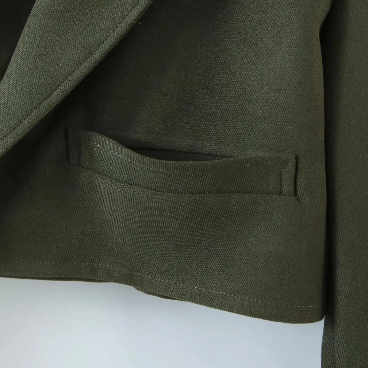Pile Collar Lapel Blazer Skirt Two-piece Set