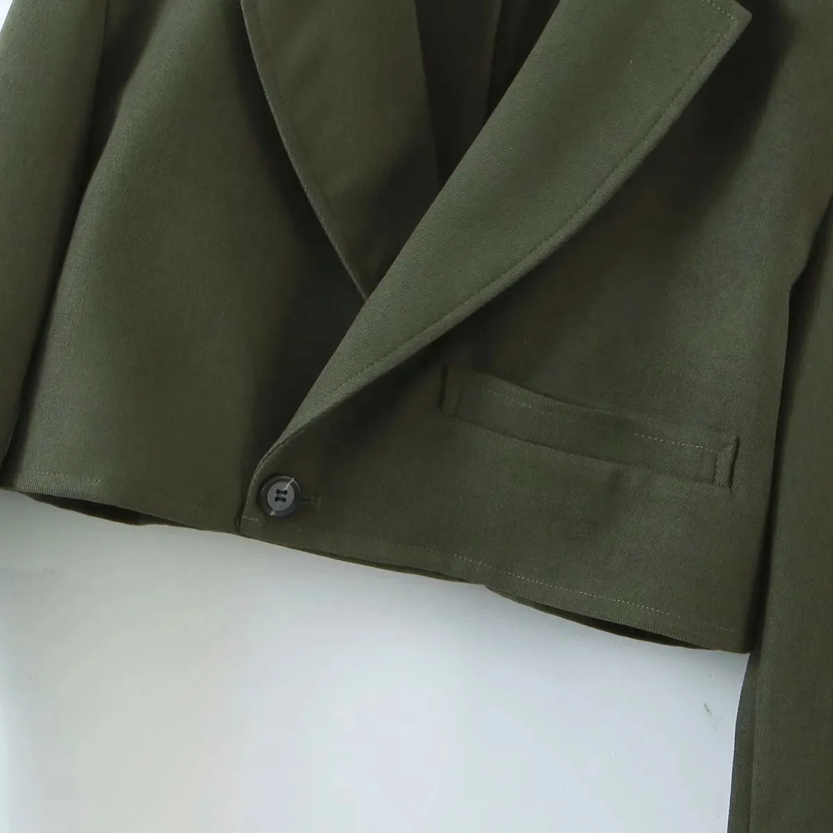 Pile Collar Lapel Blazer Skirt Two-piece Set