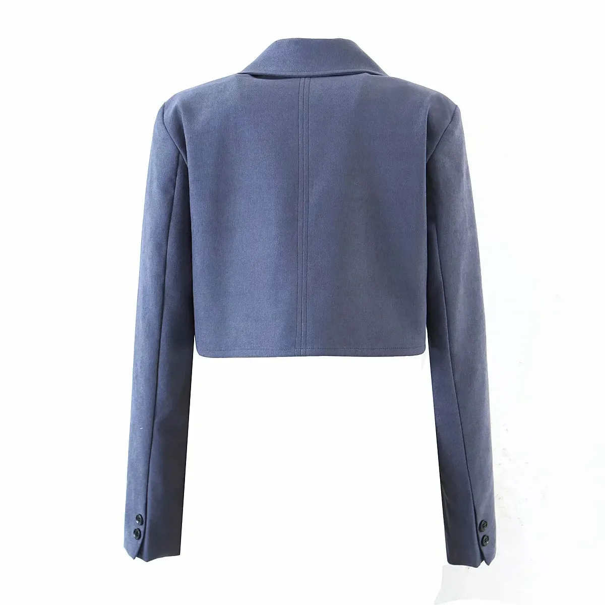 Pile Collar Lapel Blazer Skirt Two-piece Set