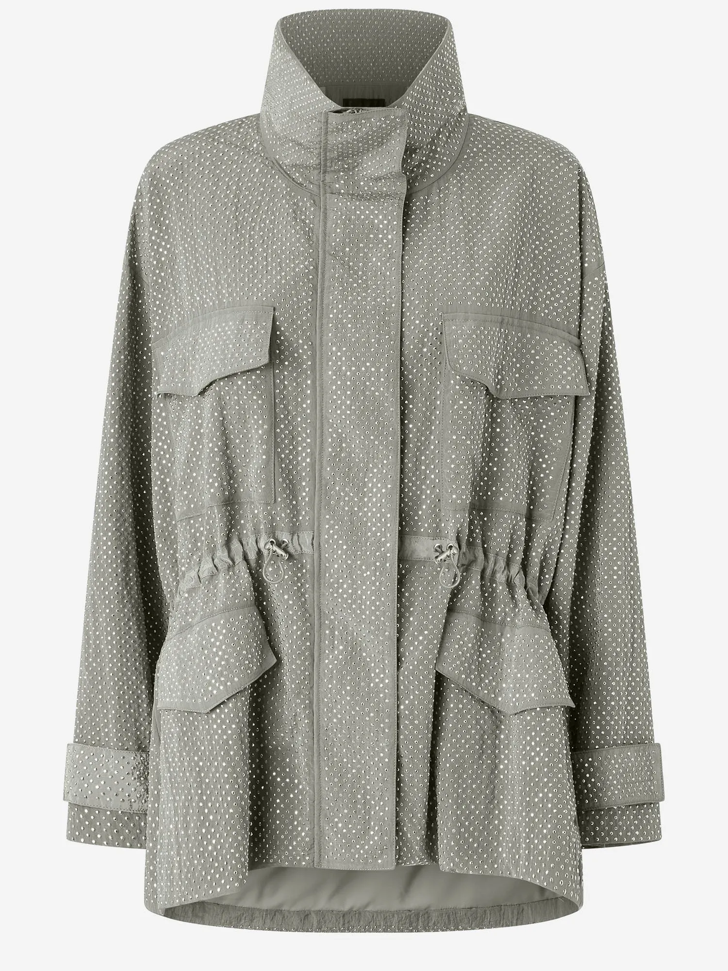 Pinko Technical Parka med mini Rhinestone Effect Studs