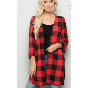 Plaid Cardigan