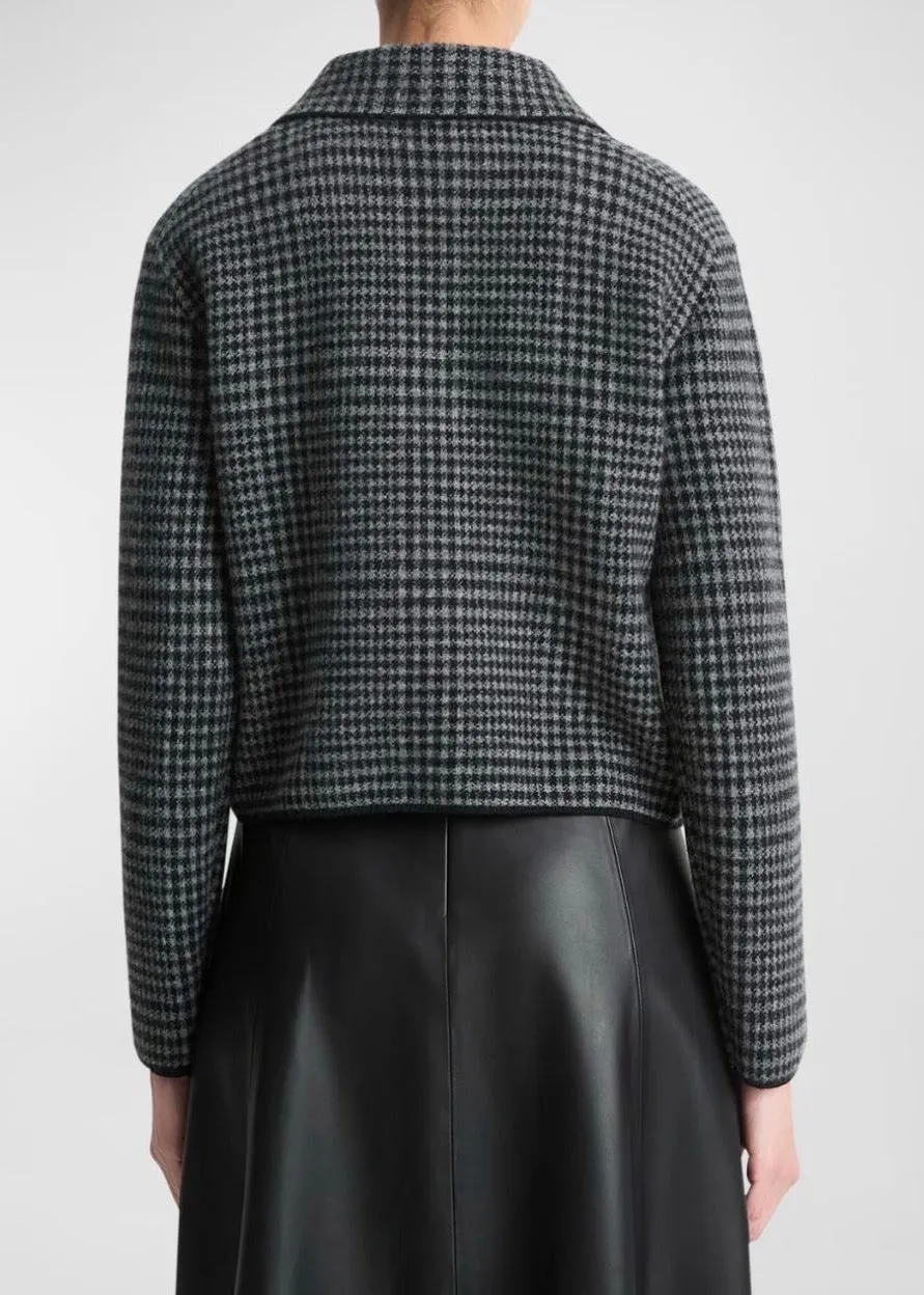 Plaid Half Zip Pullover (Smoke/Black)