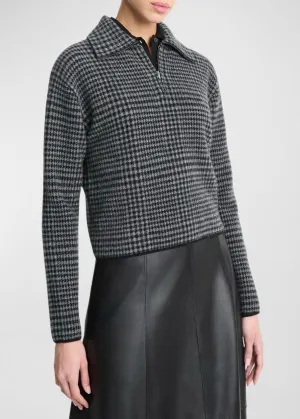 Plaid Half Zip Pullover (Smoke/Black)