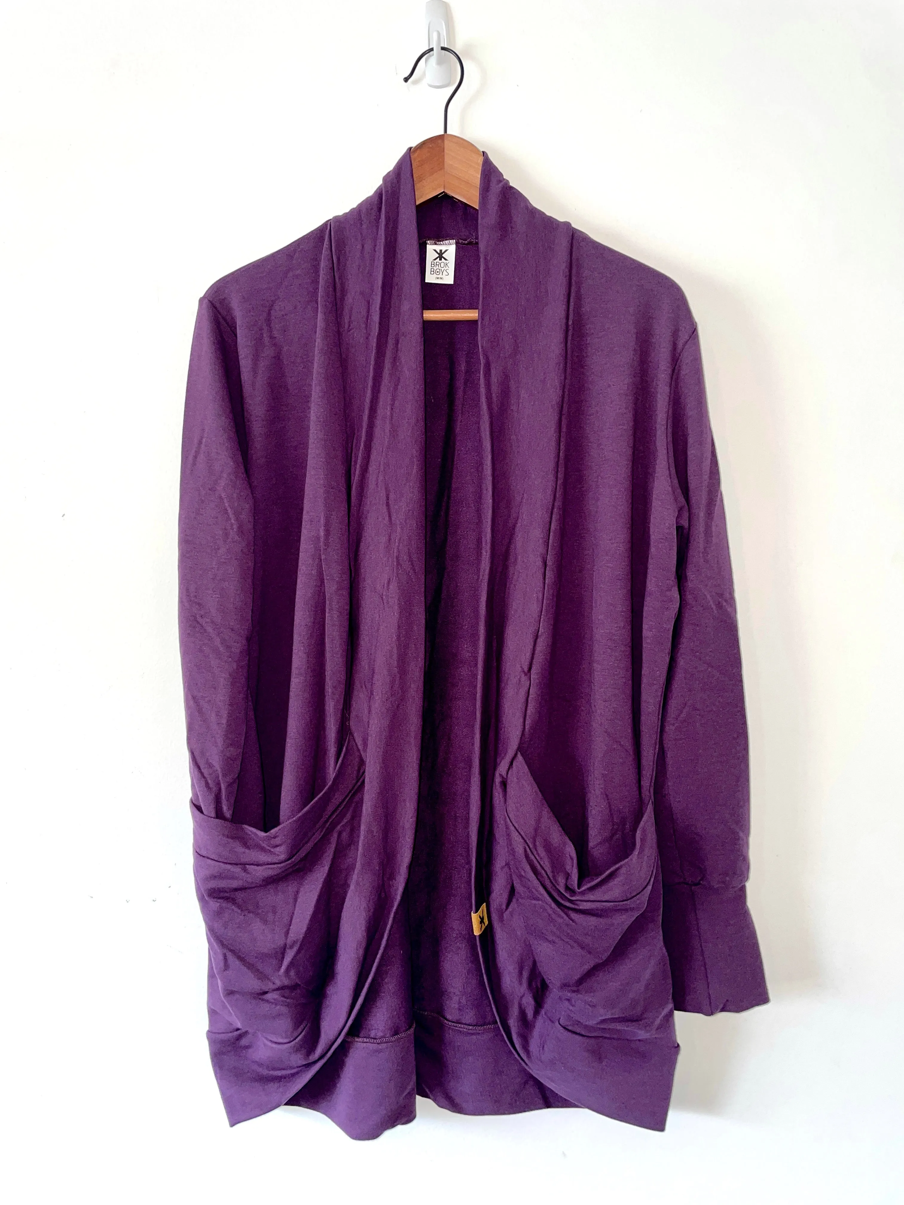 Plum Bamboo Slouchy Cardigan