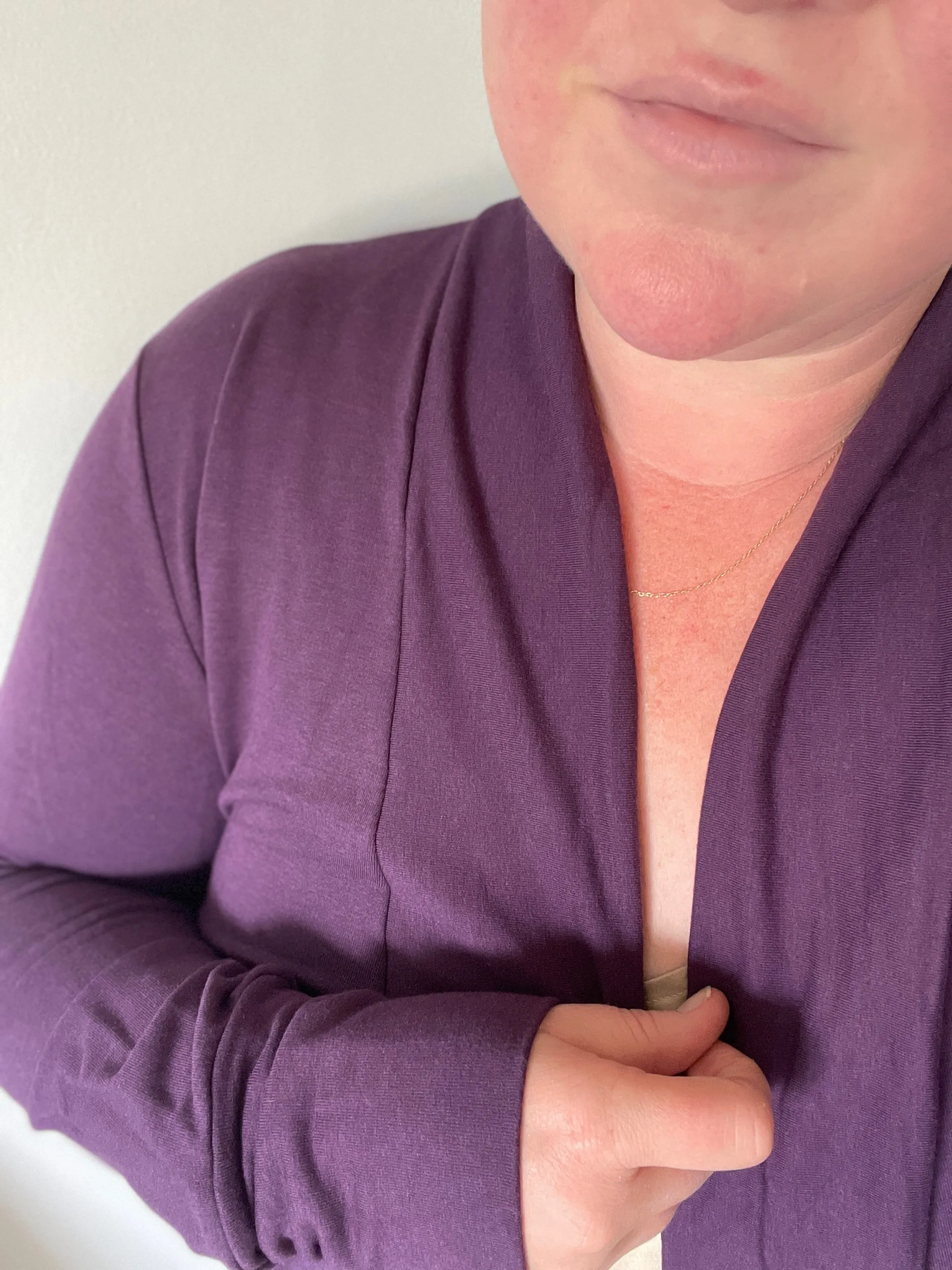 Plum Bamboo Slouchy Cardigan