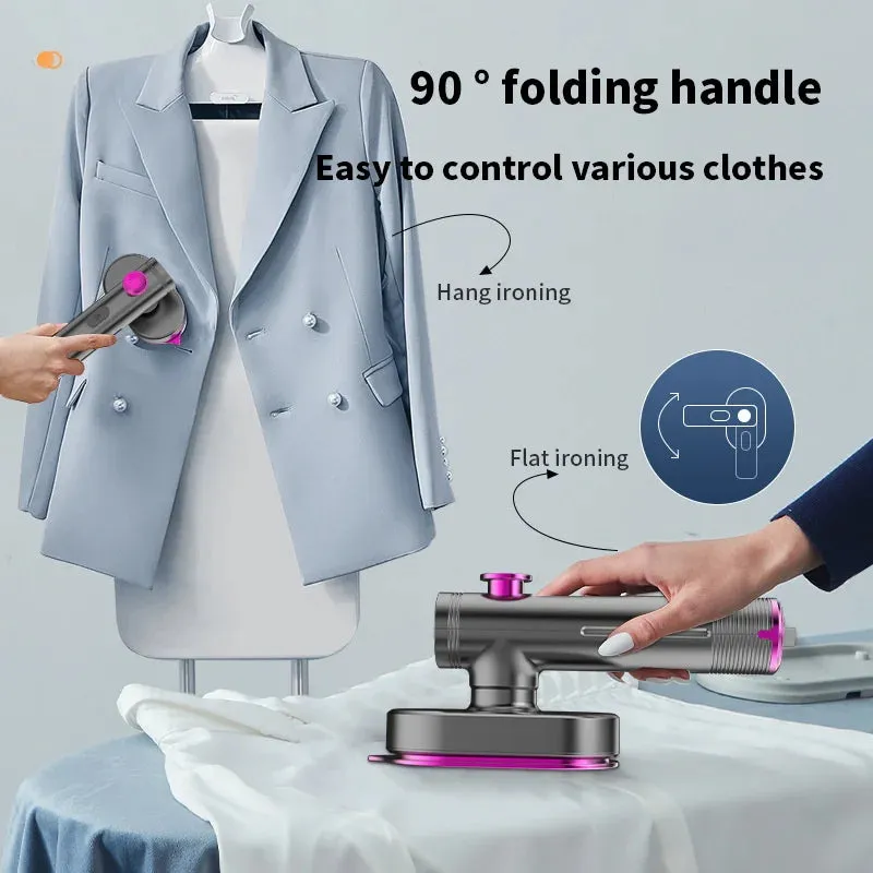 Portable Mini Steam Iron for Clothes - Foldable Handheld Electric Ironer
