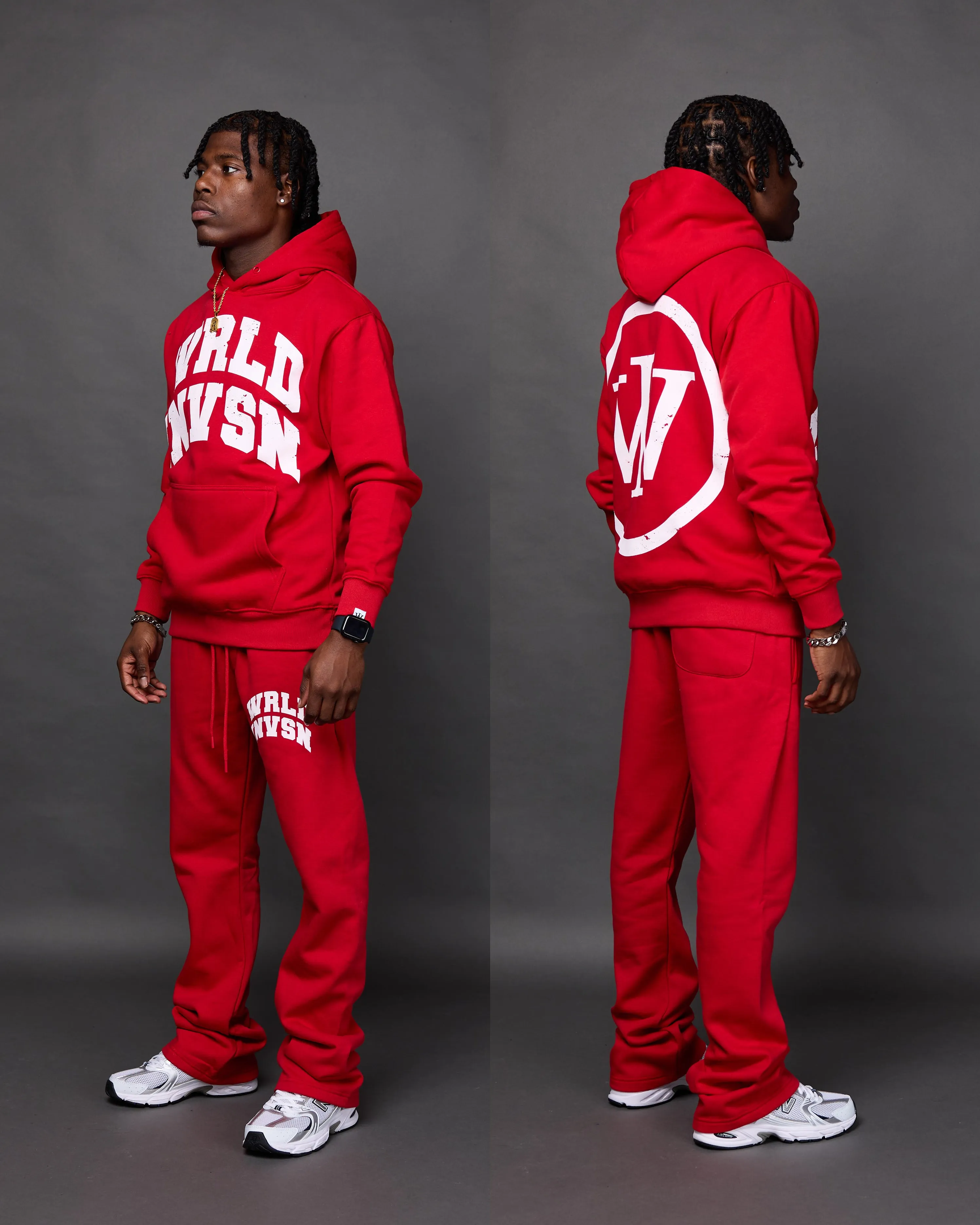 "Member" Flare Stacked Set (Red)