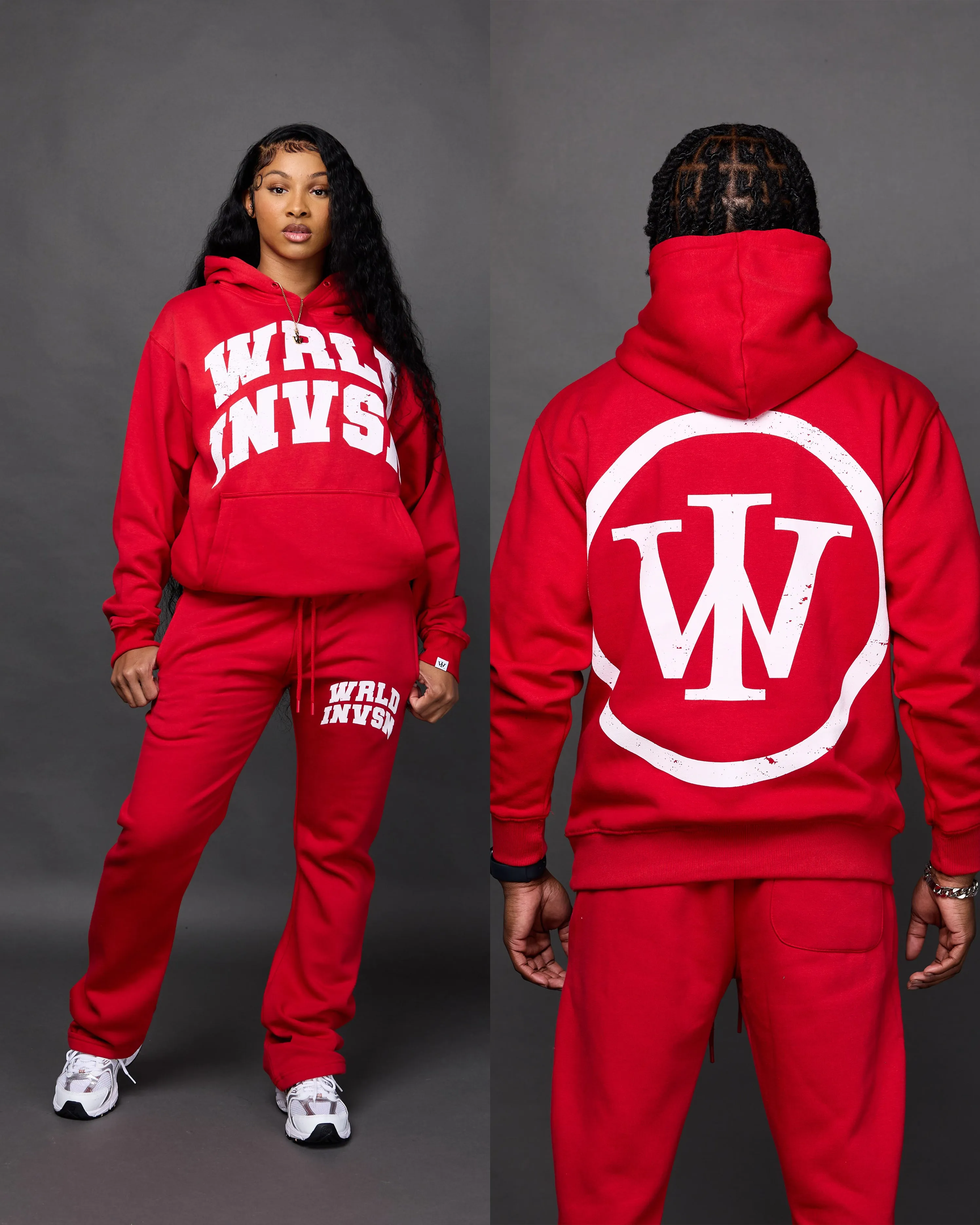 "Member" Flare Stacked Set (Red)