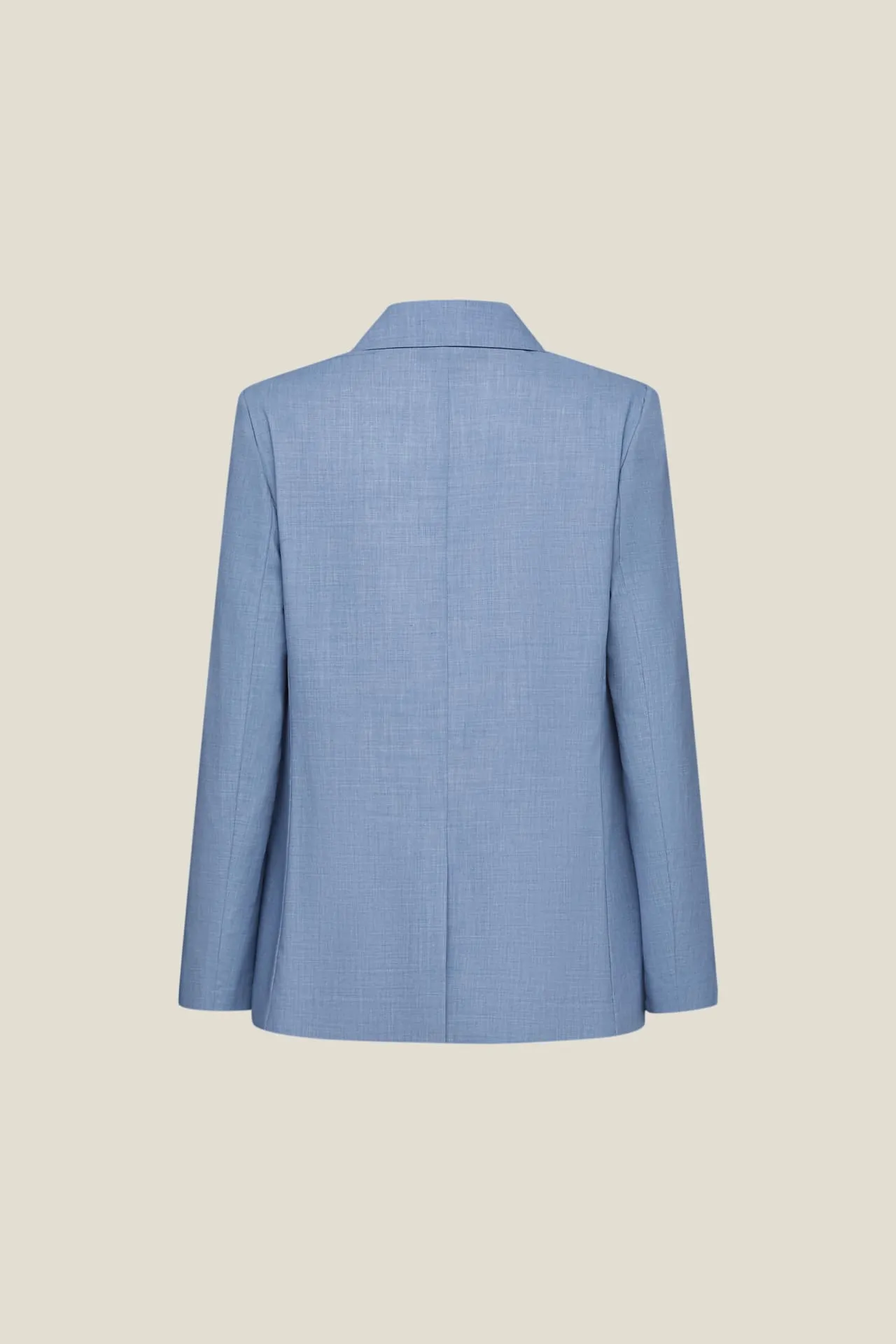 Rayon Blend Double -Breasted Suit Blazer