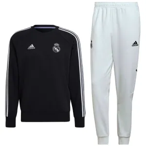 Real Madrid black/white training sweat Soccer tracksuit 2022/23 - Adidas