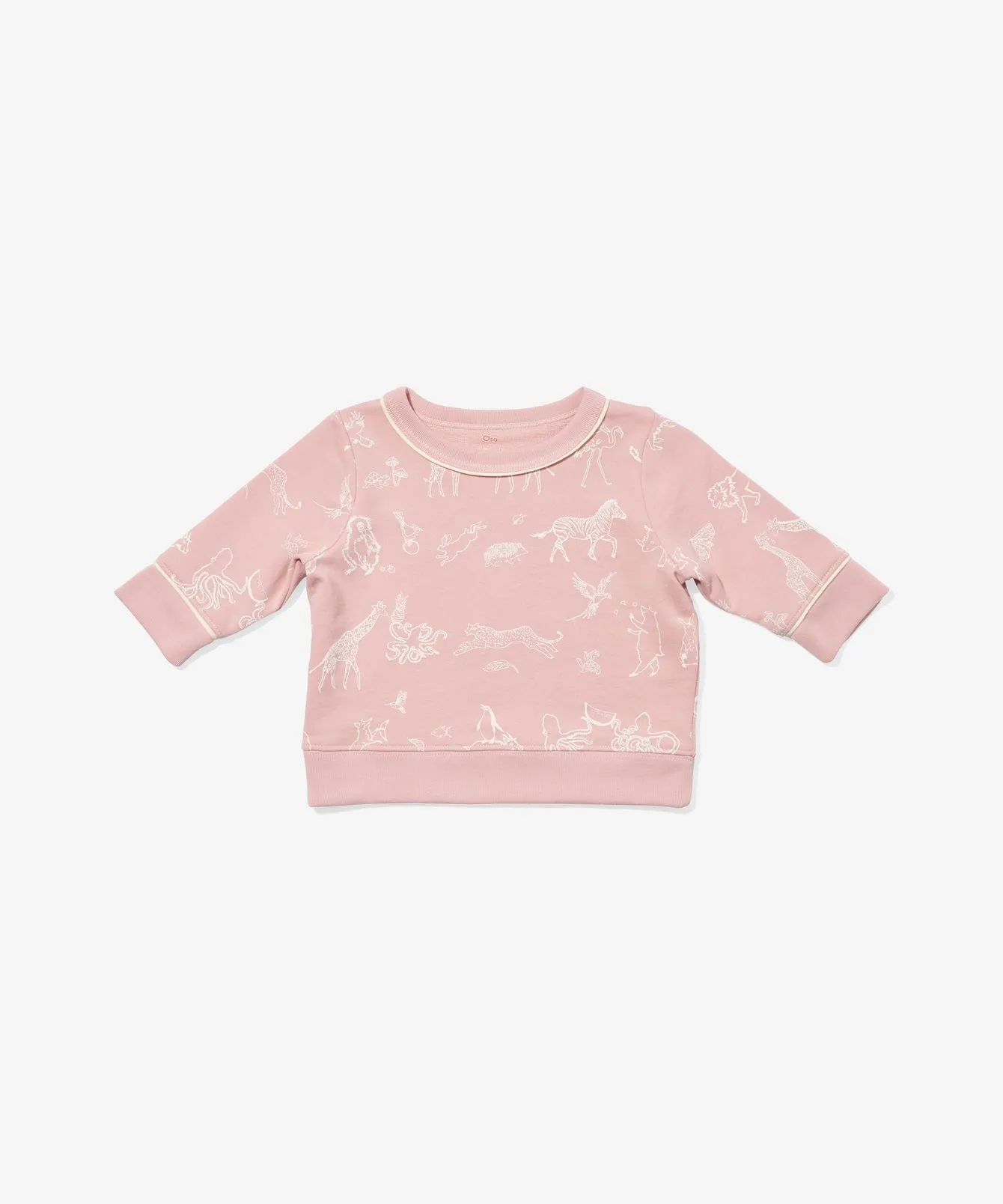 Remy Baby Sweatshirt, Rose Animal Parade