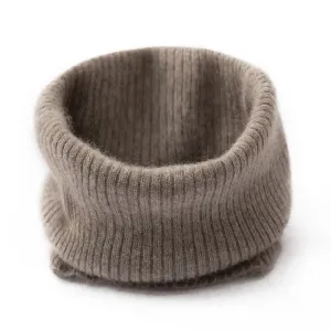Ribbed Pure Cashmere Cowl Neck Gaiter Fall Winter Cashmere Neck Scarf