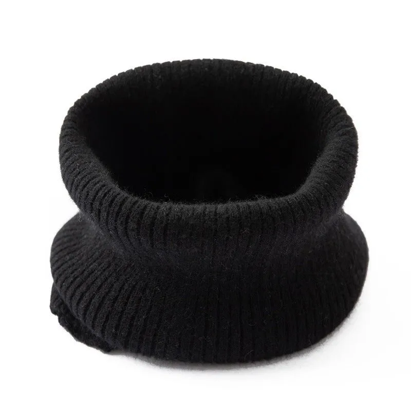 Ribbed Pure Cashmere Cowl Neck Gaiter Fall Winter Cashmere Neck Scarf