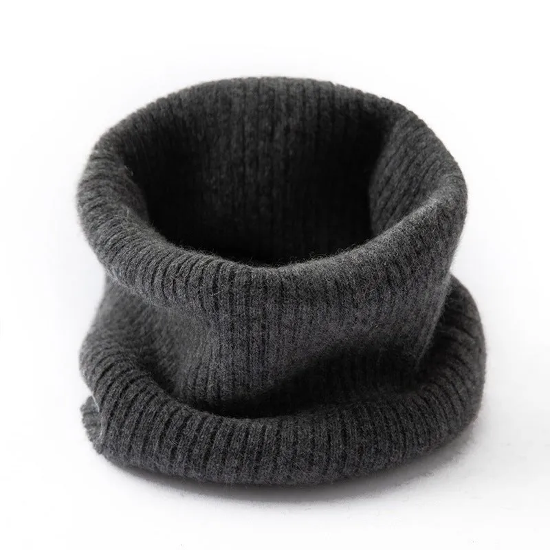 Ribbed Pure Cashmere Cowl Neck Gaiter Fall Winter Cashmere Neck Scarf