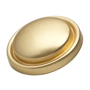 Round Slim-Edged Curved Mushroom Metal Buttons for Coats 20pcs