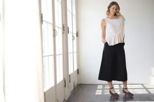 Ruffle cashmere top