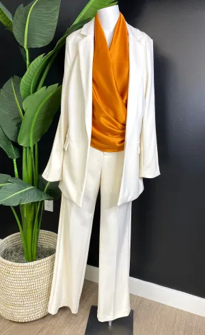 Side Lace Trim Blazer