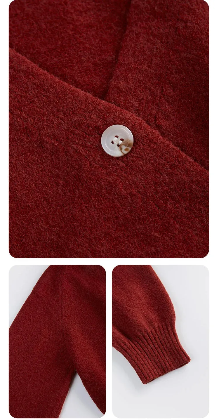 Skew Button Cashmere Sweater